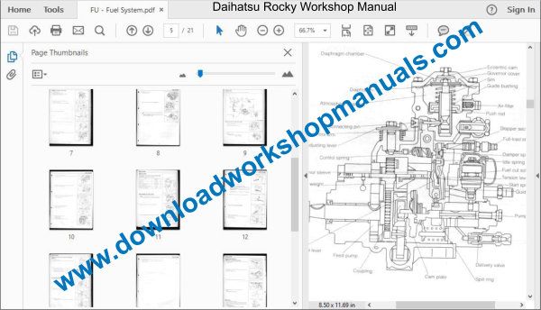 Daihatsu Rocky Repair Service Workshop Manual